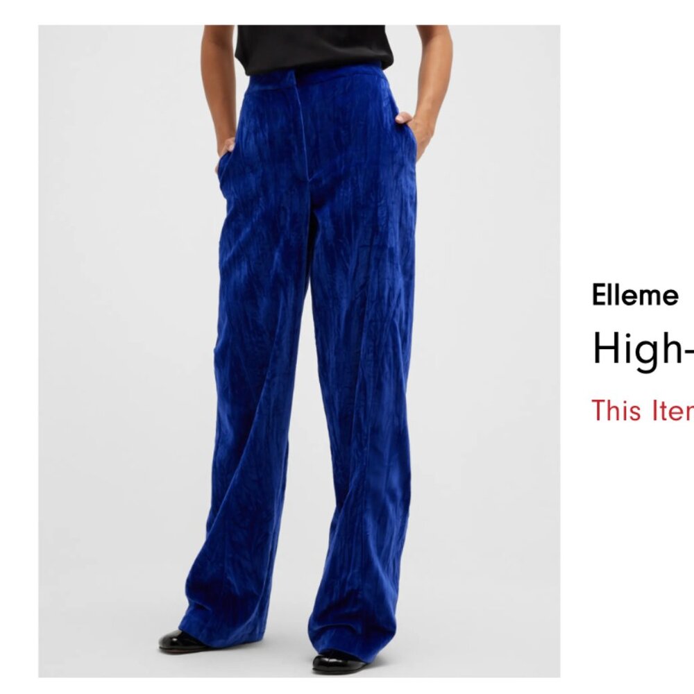SOLD OUT - NWT Blue Velvet Elleme High-Rise Trousers